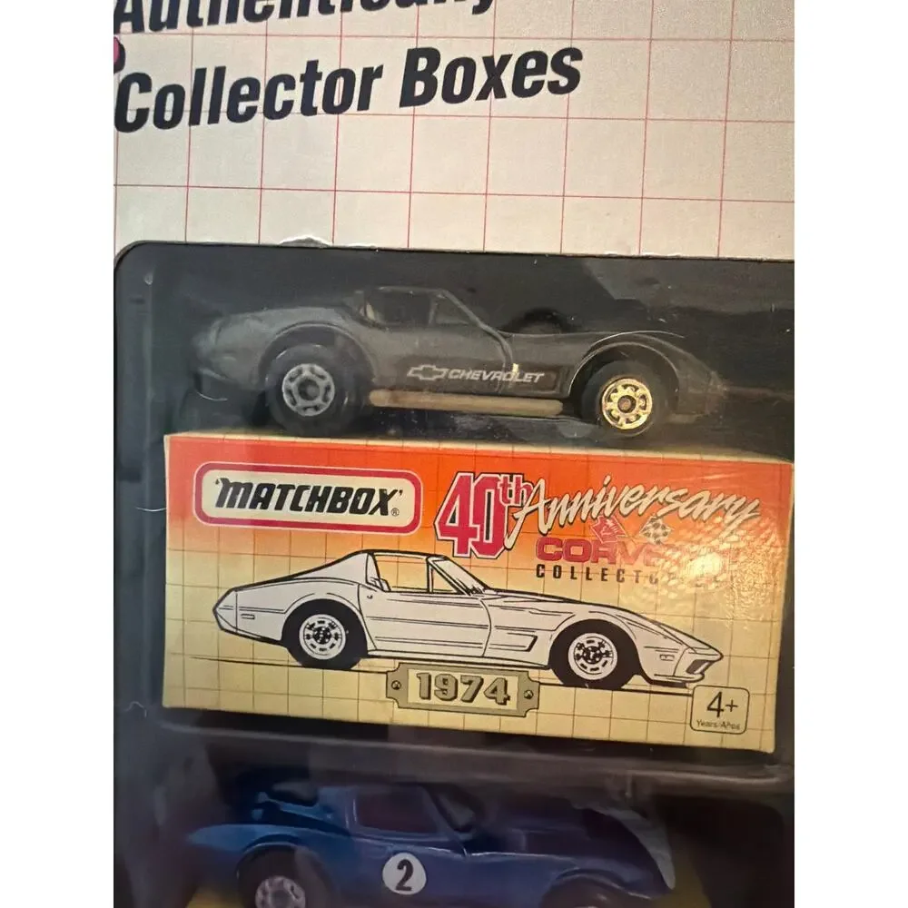 Matchbox 40th Anniversary Corvette Collector Set 5 Diecast Cars Limited Edition